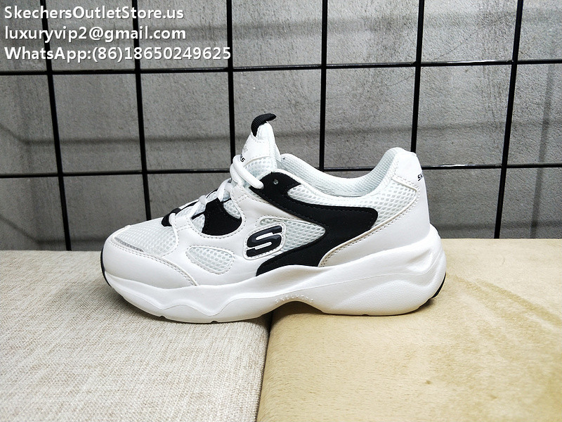 Skechers D'Lites Unisex Sneakers White Black 35-44